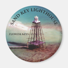 Sand Key Lighthouse Florida Round Magnet