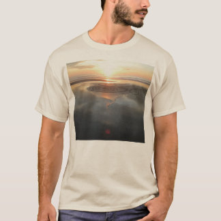 Sand-Kreis am Sonnenuntergang-Shirt T-Shirt