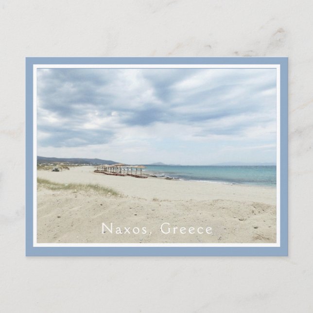 SAND, MEER UND SKY/NAXOS, GRIECHENLAND/STRANDPALAP POSTKARTE (Vorderseite)