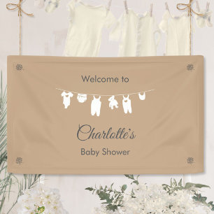 Sand-Minimalist-Geschlechtsneutrale Babyparty Banner