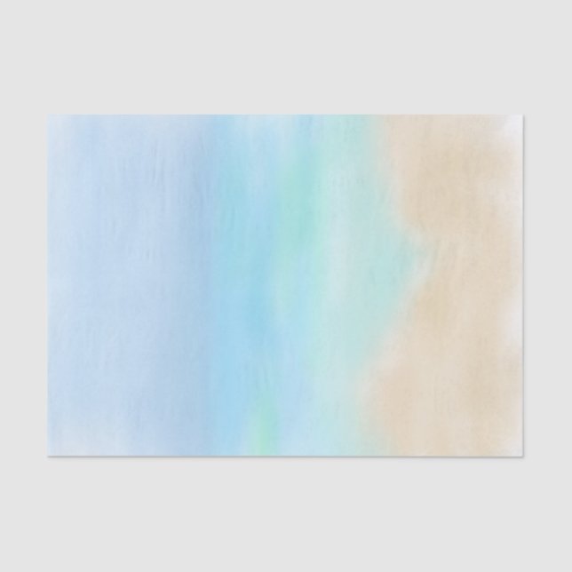 Sand, Ocean und Sky Beach Seidenpapier (Vorderseite)