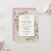Sand Off-White Salbei Grün Florale Hochzeit
