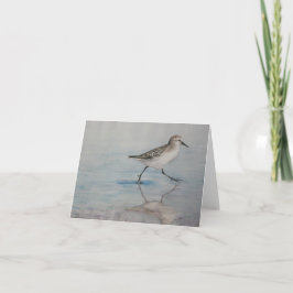 Sand-Pfeifer-Vogel-Kunst Notecard Karte