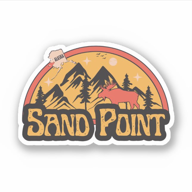 Sand Point, Alaska Sticker (Vorderseite)