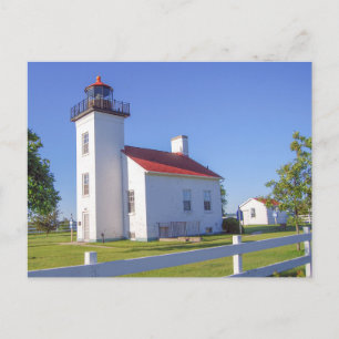 Sand Point Leuchtturm, Escanaba, Michigan Postkarte