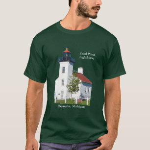 Sand Point Lighthouse Escanaba Shirt dunkel