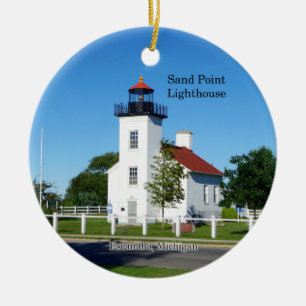 Sand Point Lighthouse Keramik Ornament