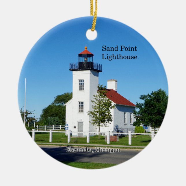 Sand Point Lighthouse Keramik Ornament (Vorne)
