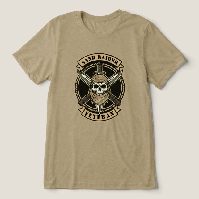 Sand Raider Veteran Tri-Blend Shirt (Design Vorderseite)