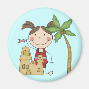 Sand-Schloss-Königin-T-Shirts und Geschenke Magnet