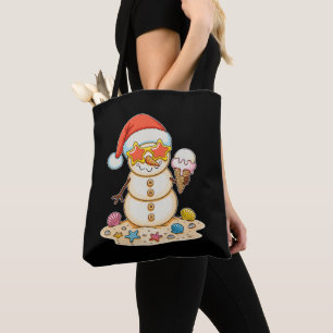 Sand Schneemann Santa Hut Weihnachten Strand Stimm