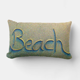 Sand-Schreibens-Strand Lendenkissen