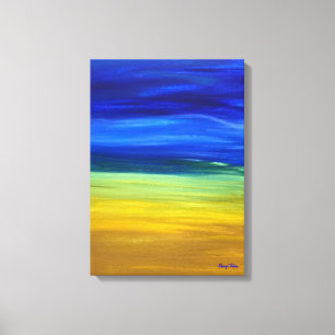 Sand Sky Acrylic Painting Blends Cheryl Paton Leinwanddruck