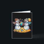 Sand Snowman spielt Beach Ball Xmas im Juli Sommer Karte<br><div class="desc">Sand Snowman spielt Beach Ball Xmas im Juli Sommer Strand 1</div>