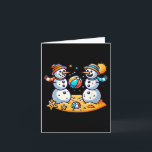 Sand Snowman spielt Beach Ball Xmas im Juli Sommer Karte<br><div class="desc">Sand Snowman spielt Beach Ball Xmas im Juli Summer Beach</div>