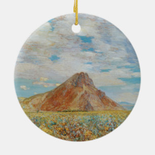 Sand Springs Butte von Childe Hassam, Vintage Art Keramik Ornament
