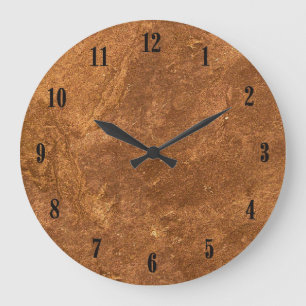 Sand Stone with Black Numbers Wall Clock Große Wanduhr