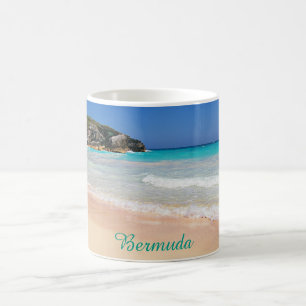 Sand-Strand-Foto Bermudas tropisches rosa Kaffeetasse