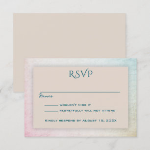 Sand-Tan-einfache-Anwesenheits-RSVP RSVP Karte