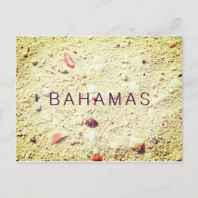 Sand Textured Bahamas Postkarte (Vorderseite)