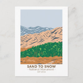Sand to Snow National Monument California Vintag Postkarte