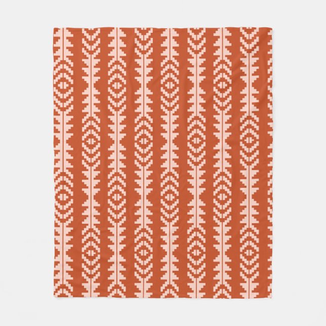 Sand und Clay Geometric Boho Design Fleecedecke (Vorderseite)