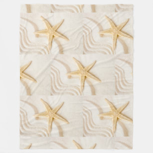 Sand und die natürliche, neutrale Farbe der Sterne Fleecedecke