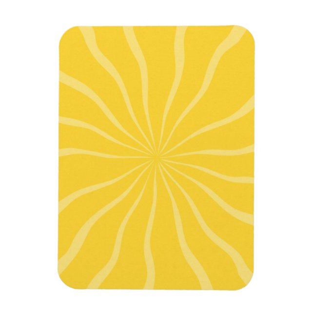 SAND UND MEER HELLE GELBE SONNENSCHIRM SUN RAYS GI MAGNET (Vertikal)