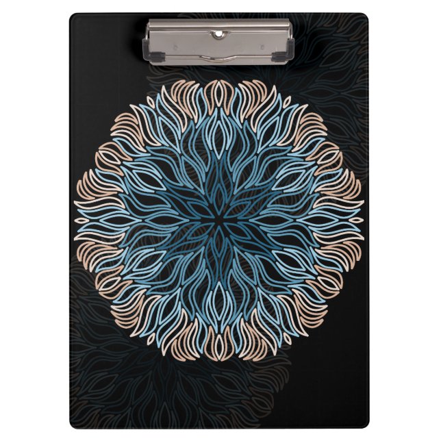 Sand- und Meeres-Mandala  Klemmbrett (Vorderseite)