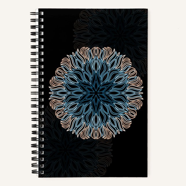 Sand- und Meeres-Mandala  Notizbuch (Vorderseite)