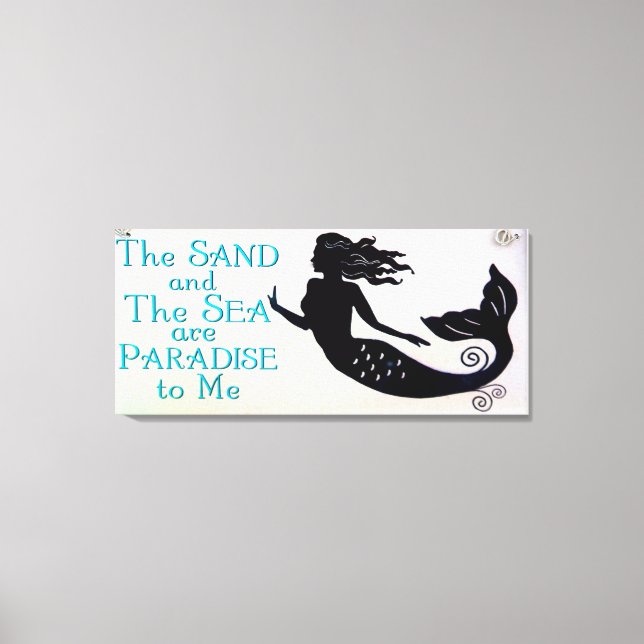 Sand und Meerjungfrau gepackte Leinwand (Vorderseite)