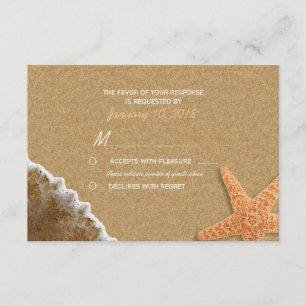 Sand und Muscheln Beach UAWG RSVP Karte