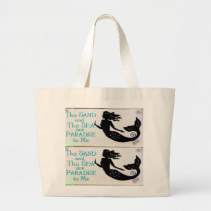 Sand- und Seemeerjungfraustrand-Tasche Jumbo Stoffbeutel