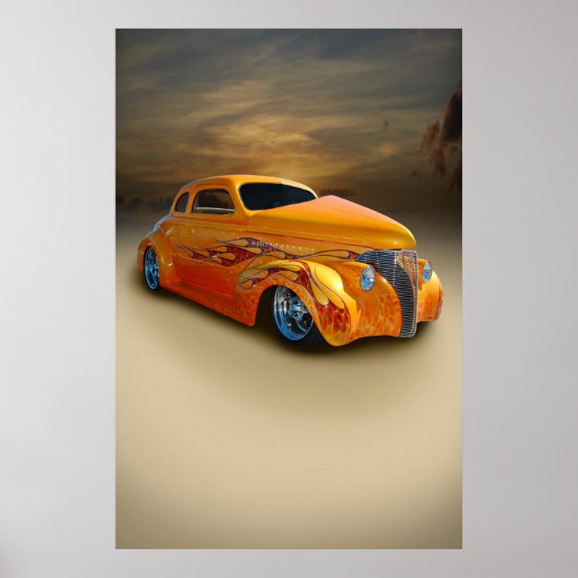 Sand und Sonnenuntergang Poster (Vorne)