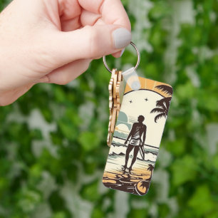 Sand und Surfkeyring Schlüsselanhänger