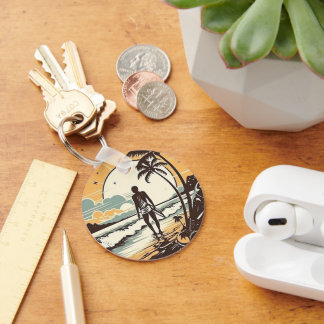 Sand und Surfkeyring Schlüsselanhänger