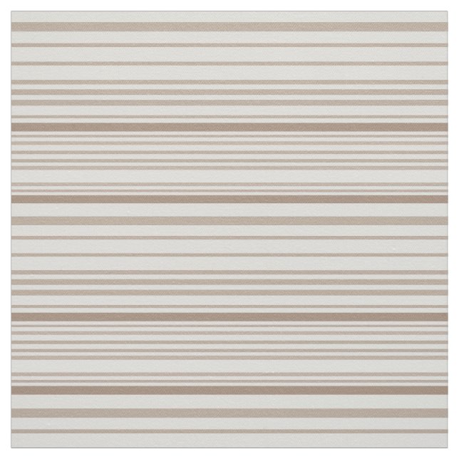 Sand und weiße Leinenstreifen Stoff (Muster)