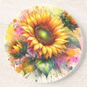 Sand Untersetzer - Schöne Sonnenblumen, Kunst
