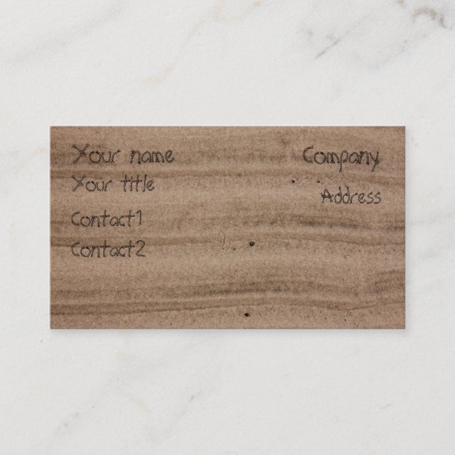 Sand-Visitenkarte Visitenkarte (Vorderseite)