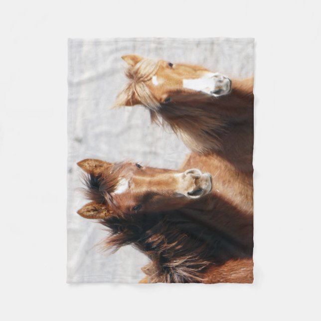 Sand-Waschbecken-Fohlen Fleecedecke (Vorderseite)