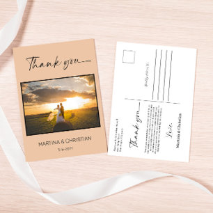 Sand Wedding Vielen Dank Foto Postcard Postkarte