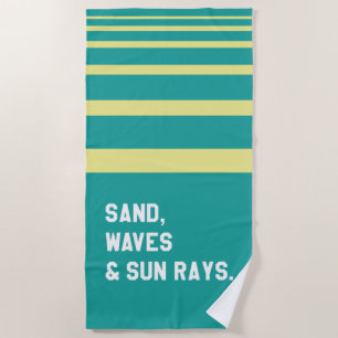 Sand, Wellen und Sonnenstrahlen Strandtuch