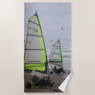 Sand Yachting zwei Segler Strandtuch