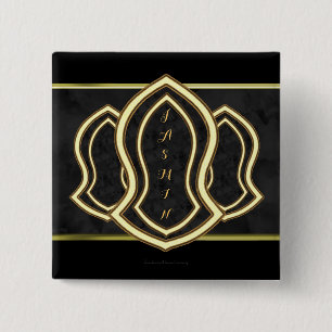 Sandal des Propheten (grau) Marmor & Gold Button