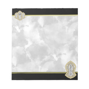 Sandale des Prophet-(weißen) Marmors u. des Golde Notizblock