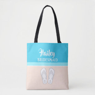 Sandalen am Strand Mit Monogramm Bridesmaid Hochze