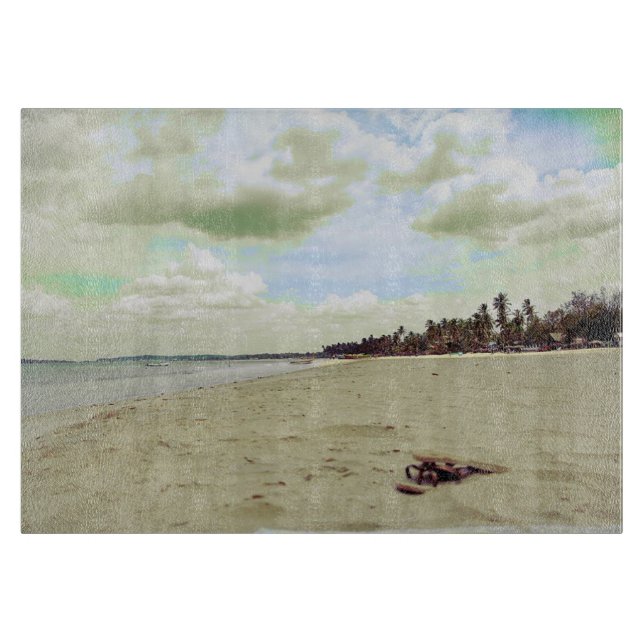 Sandalen am Tropical Beach Schneidebrett (Vorderseite)