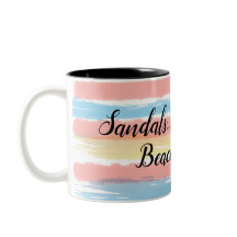 Sandalen Flip Flops Beach Waves Wasserfarben Strei