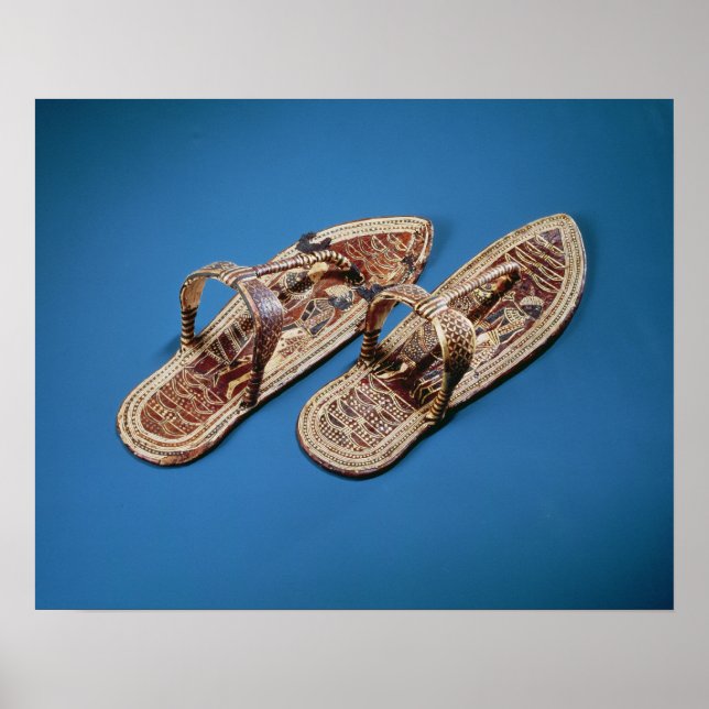 Sandalen, Grab von Tutankhamun, NeuKönigreich Poster (Vorne)