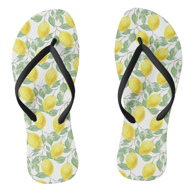 Sandaletten Zitrone. Flip Flops (Fußbett)